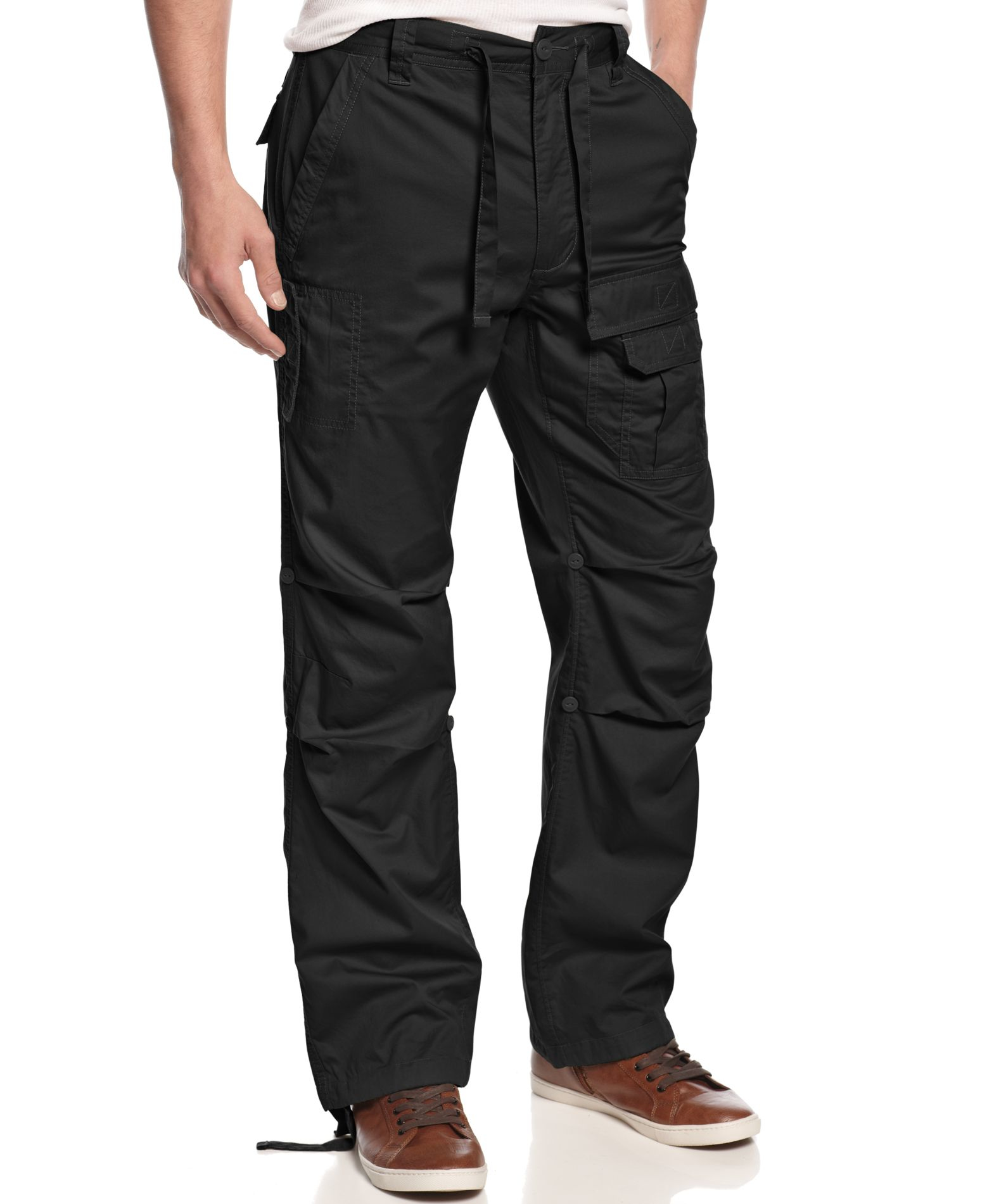 Sean john Men's Pleat Pocket Flight Cargo Pants in Black for Men Lyst